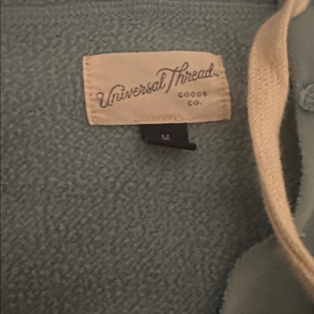 Universal Thread Teal Pullover With Cream Accents - image 2